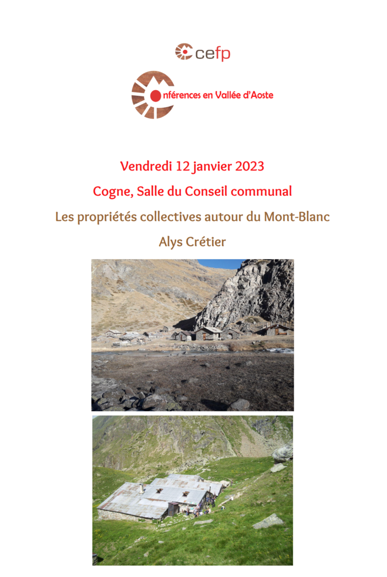 Una conferenza sulle proprietés collectives dans la vallée de Cogne
