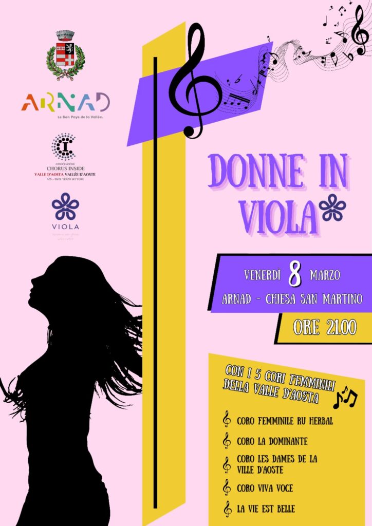 Locandina Donne in viola ad Arnad