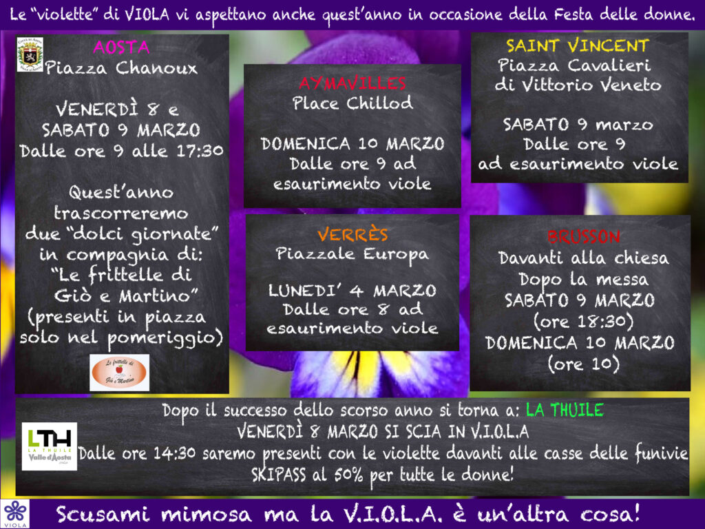 Locandina associazione V.I.O.L.A