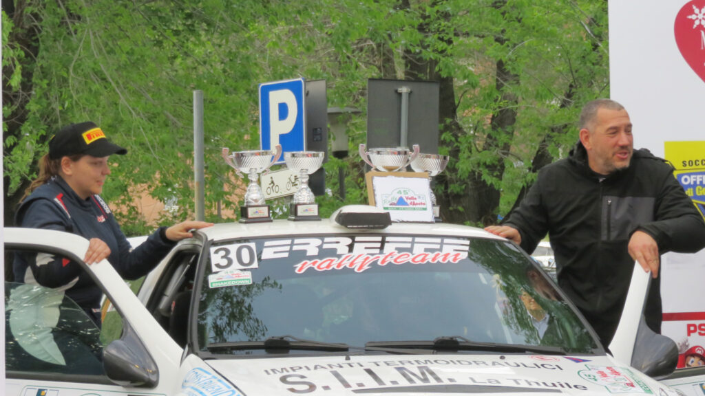Jastine Sertori ed Alessandro Milliery, terzi classificati nella S1600 al 45° Rally Valle d'Aosta