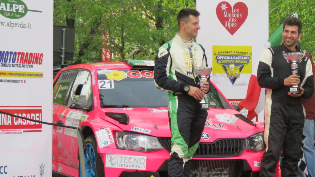 Simone D'Agostino e Claudio Vona, secondo equipaggio valdostano al 45° Rally Valle d'Aosta
