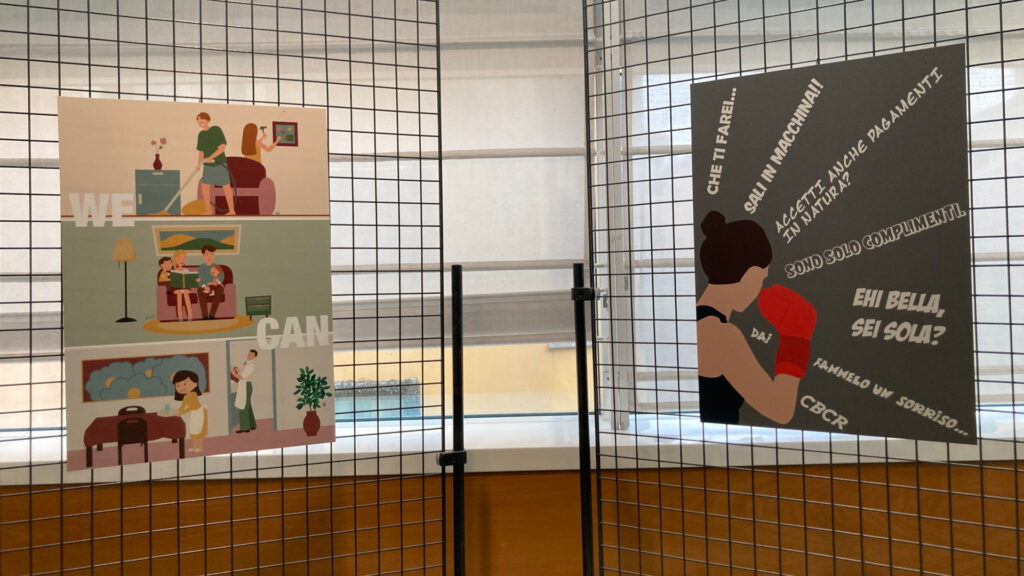 Due opere della mostra 'ConSenso contro la violenza' alla Biblioteca regionale di Aosta
