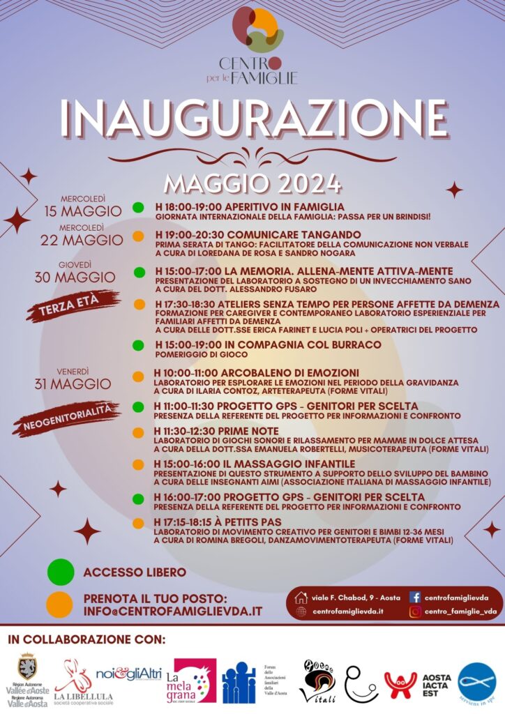 Appuntamenti maggio 2024