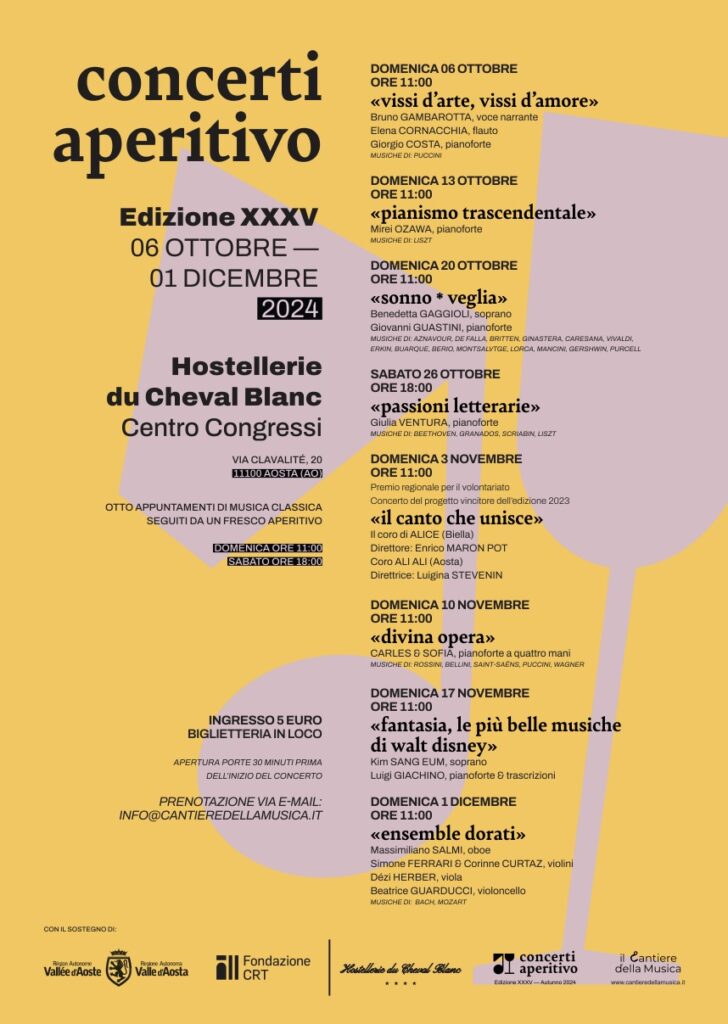 Locandina concerti aperitivo autunno 2024