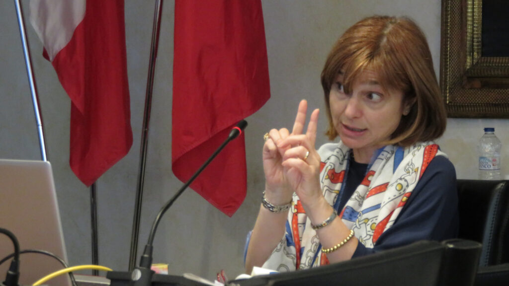 Adele Squillaci, alla fine della presentazione dell'attività 2023 dell'ufficio