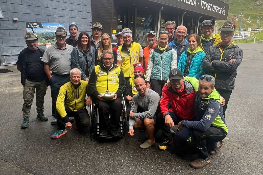 Progetto Alpinisti InSuperAbili - Gruppo con Egidio Marchese
