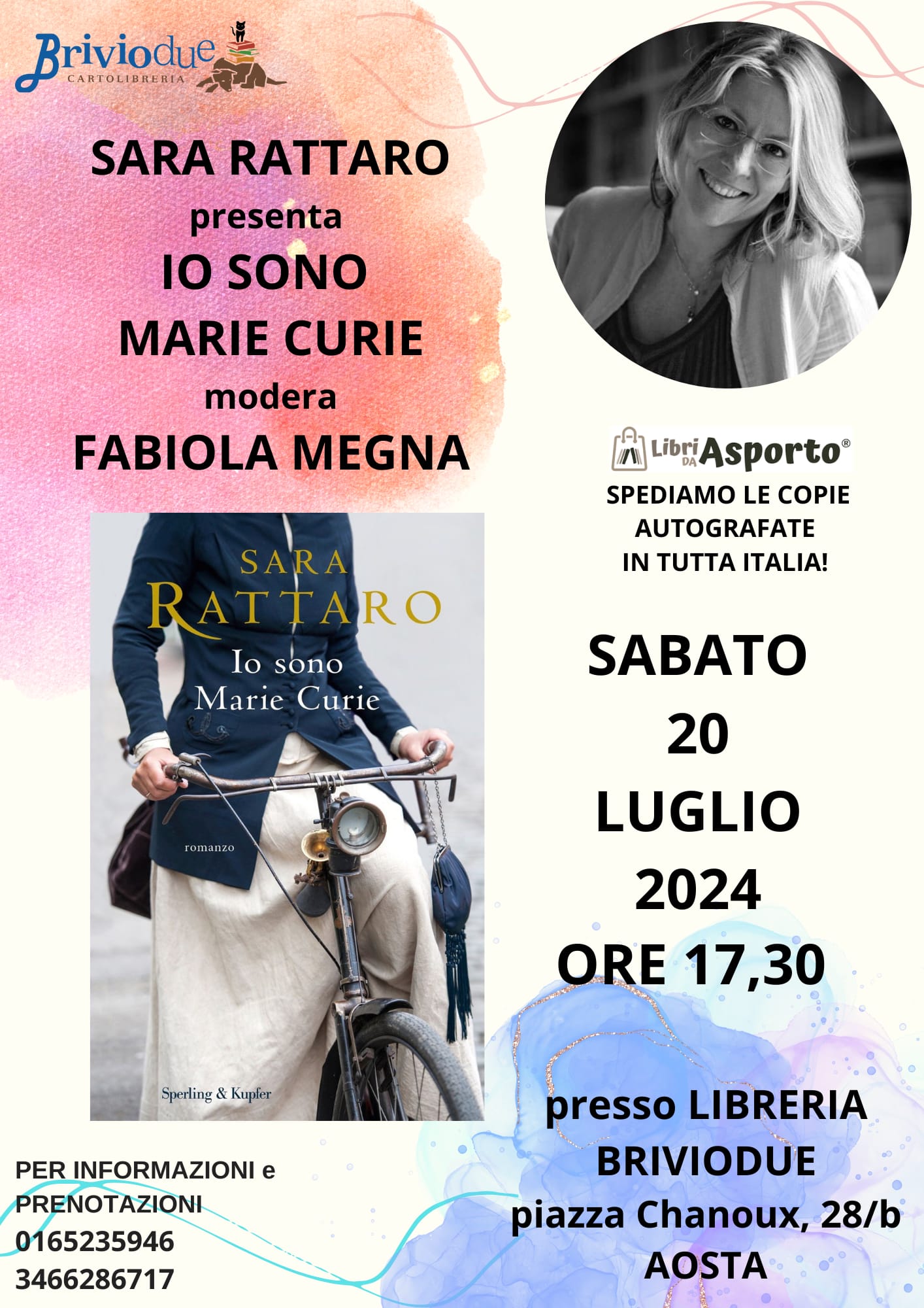 Sara Rattaro presenta Io sono Marie Curie ad Aosta