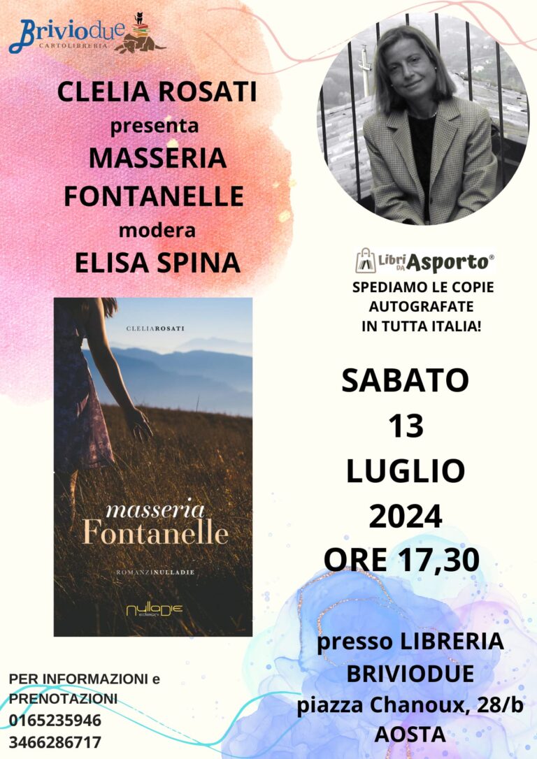 Clelia Rosati presenta il romanzo Masseria Fontanelle