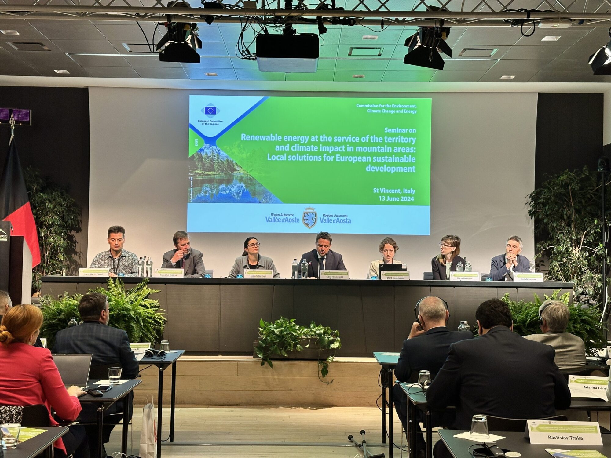 Commissione europea Ambiente, cambiamenti climatici ed energia (Enve) a Saint-Vincent