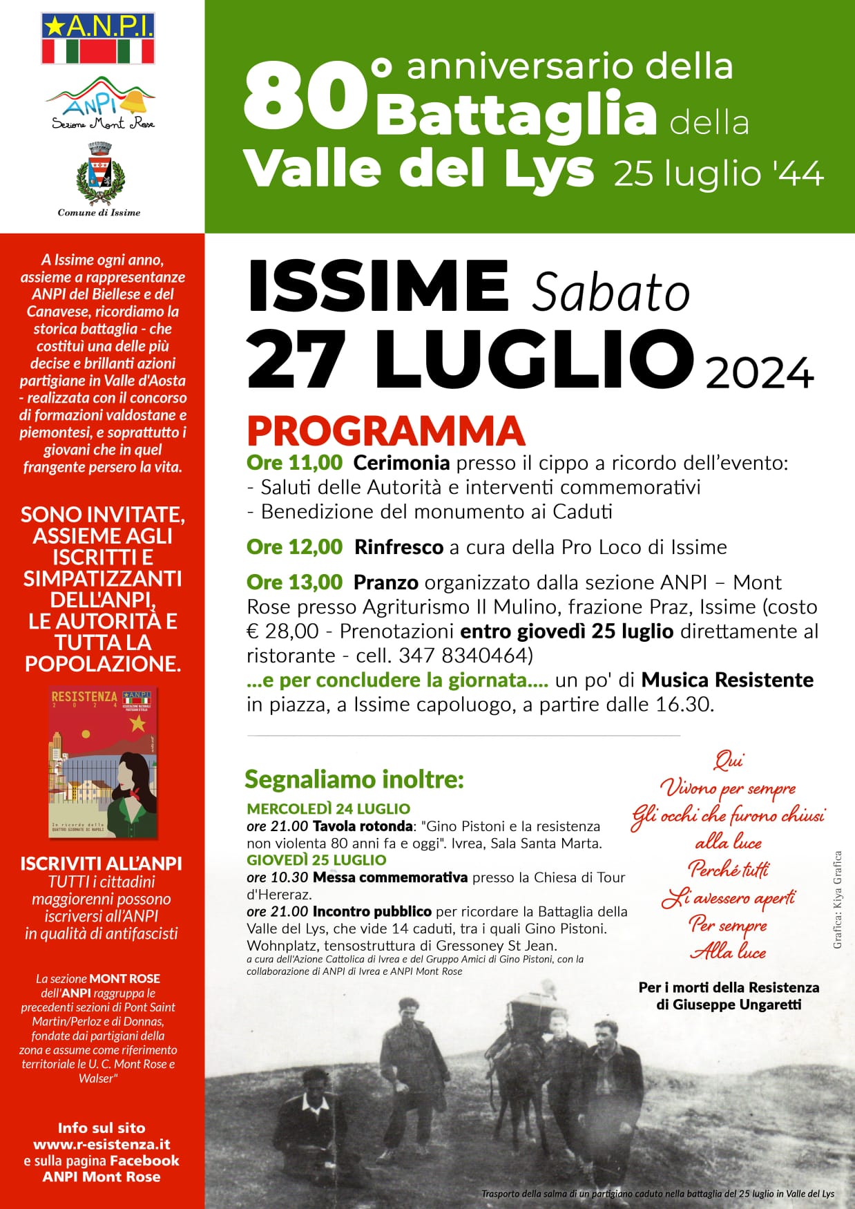 Locandina evento Anpi 2024