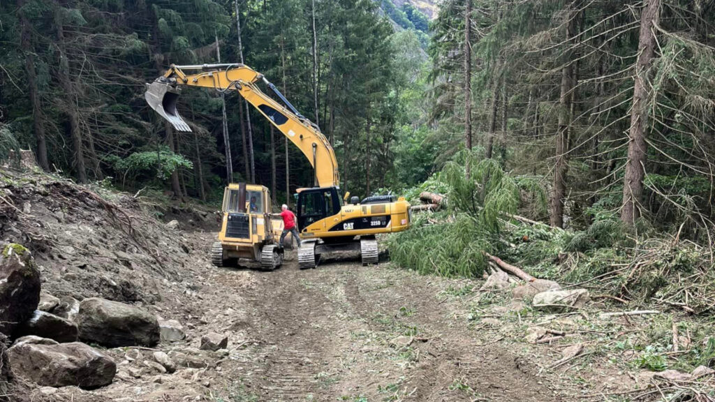 La costruzione della variante sulla sr 47 di Cogne