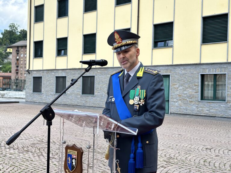 Nicola Bia al comando della Guardia di Finanza della Valle d'Aosta