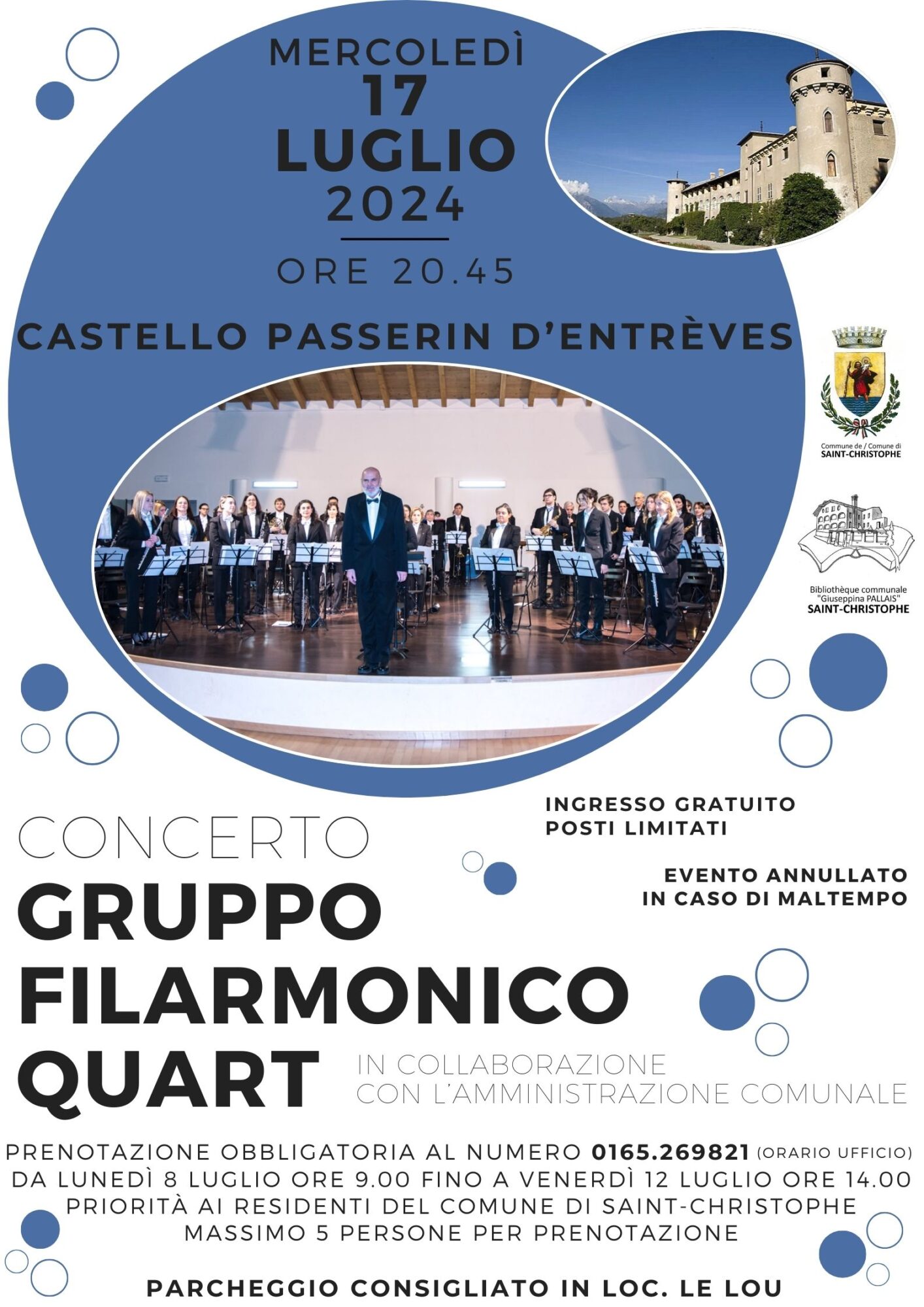 Gruppo Filarmonico Quart al Castello Passerin d’Entrèves di Saint-Christophe