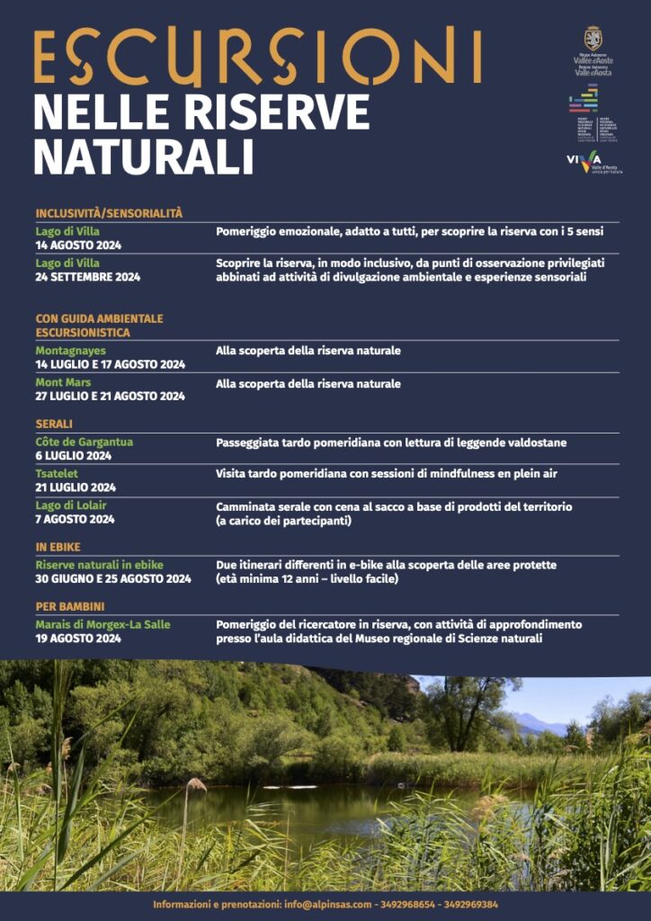 Locandina escursioni nelle riserve naturali 2024