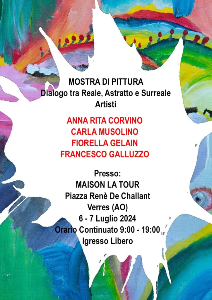 Locandina della mostra di pittura a Verrès