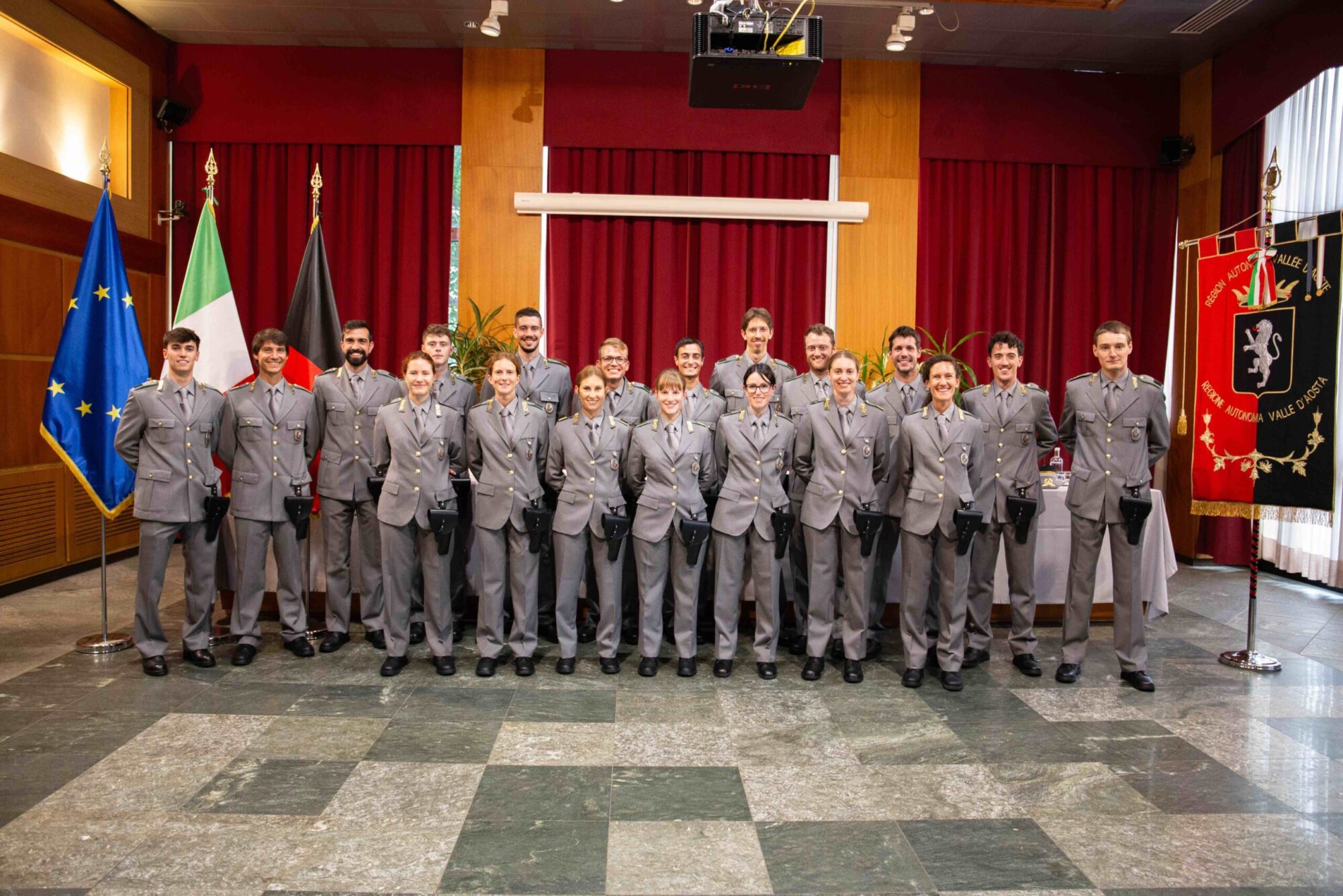 Giuramento dei nuovi agenti del Corpo Forestale della Valle d’Aosta a Palazzo Regionale