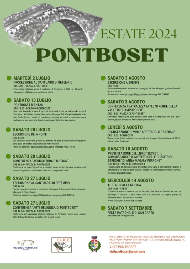 Locandina Estate 2024 a Pontboset
