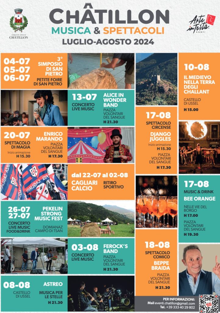 Locandina eventi 2024 a Châtillon