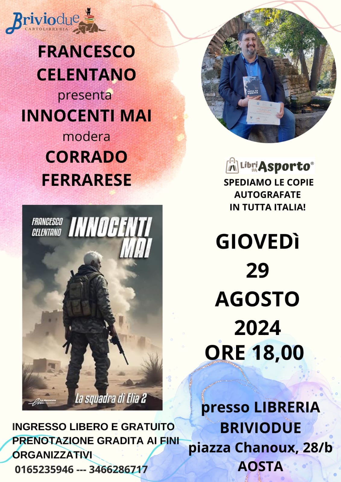 Francesco Celentano presenterà il libro: Innocenti mai