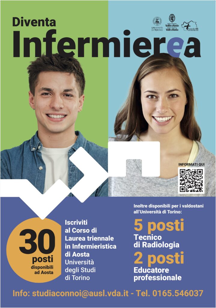 Locandina diventa infermiere VdA