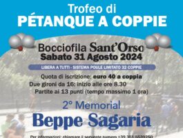 Pétanque: Memorial Beppe Sagaria ad Aosta