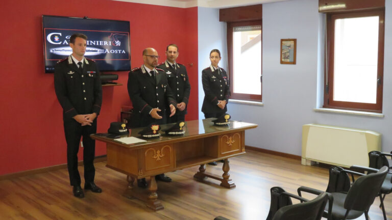 Cuccurullo lascia il comando dei Carabinieri della Valle d'Aosta