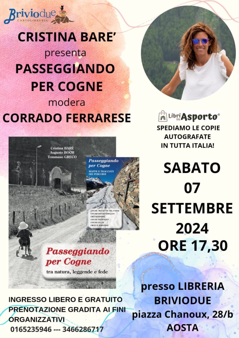 Cristina Baré presenta il libro Passeggiando per Cogne