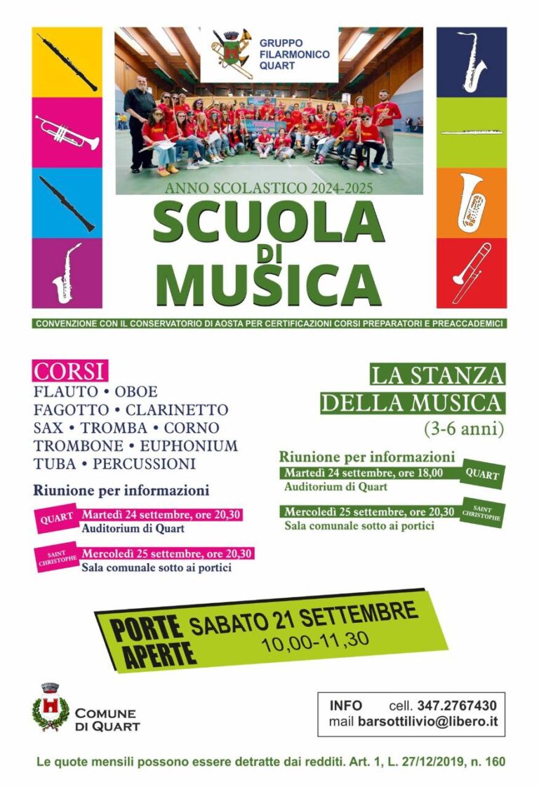 Scuola di musica a Quart e Saint-Christophe