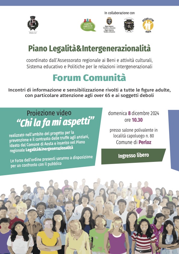 Locandina Forum di Comunità a Perloz