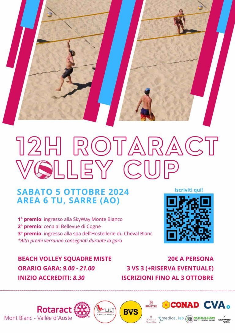 12h Rotaract Volley Cup a Sarre per sostenere Lilt VdA