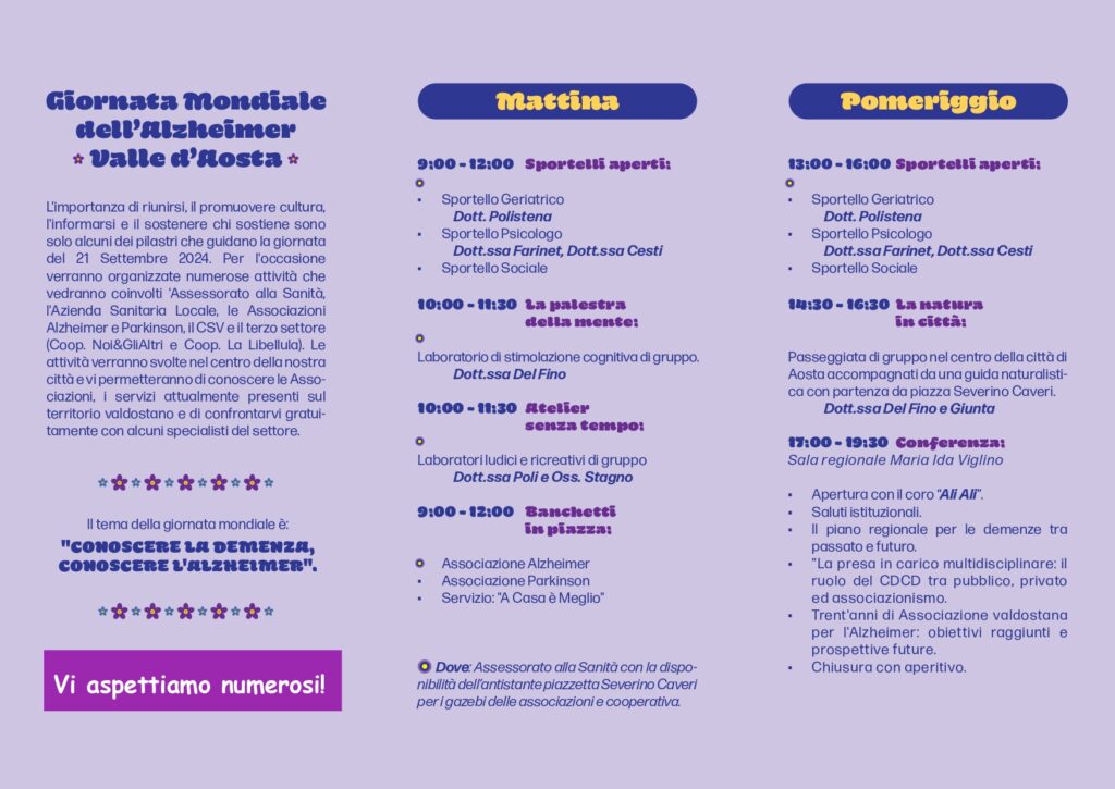 Volantino Giornata Alzheimer 2024
