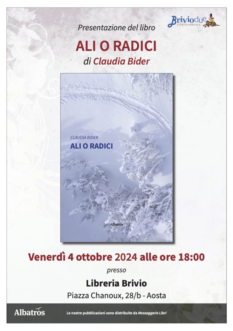 Claudia Bider presenta il libro Ali o radici