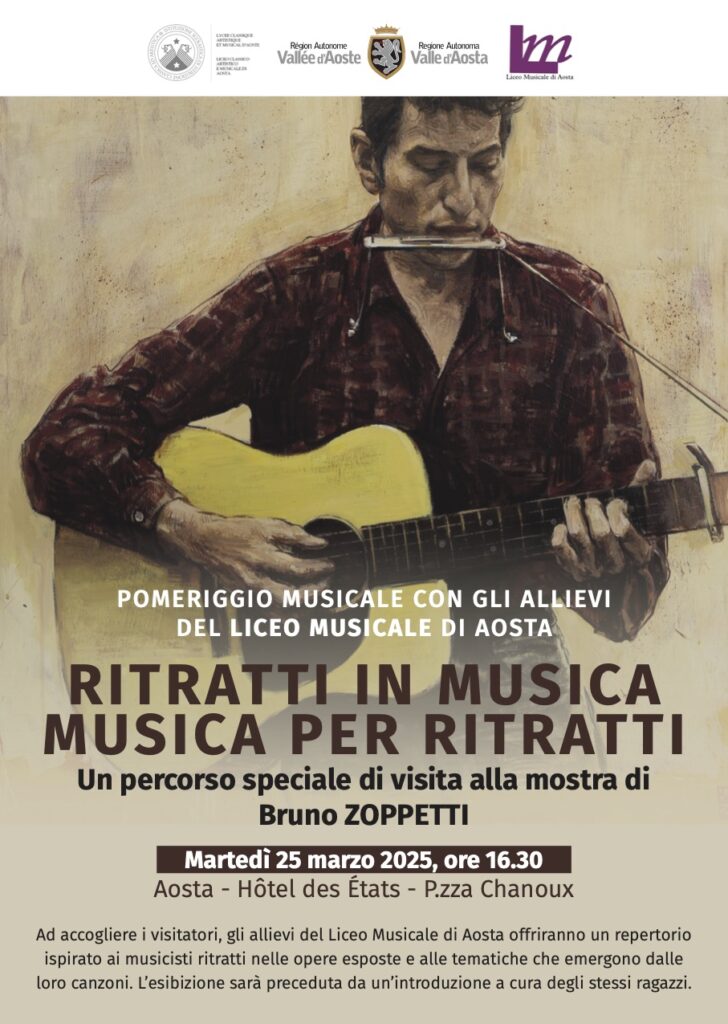 Locandina pomeriggio musicale mostra Bruno Zoppetti