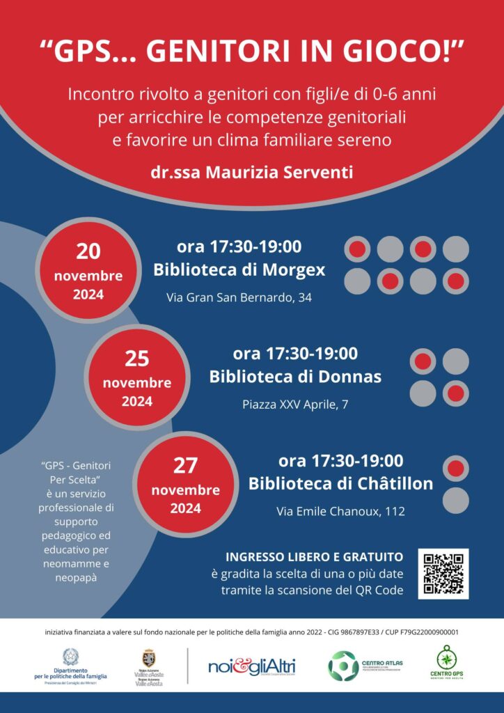Locandina iniziative Gps genitori in giorco