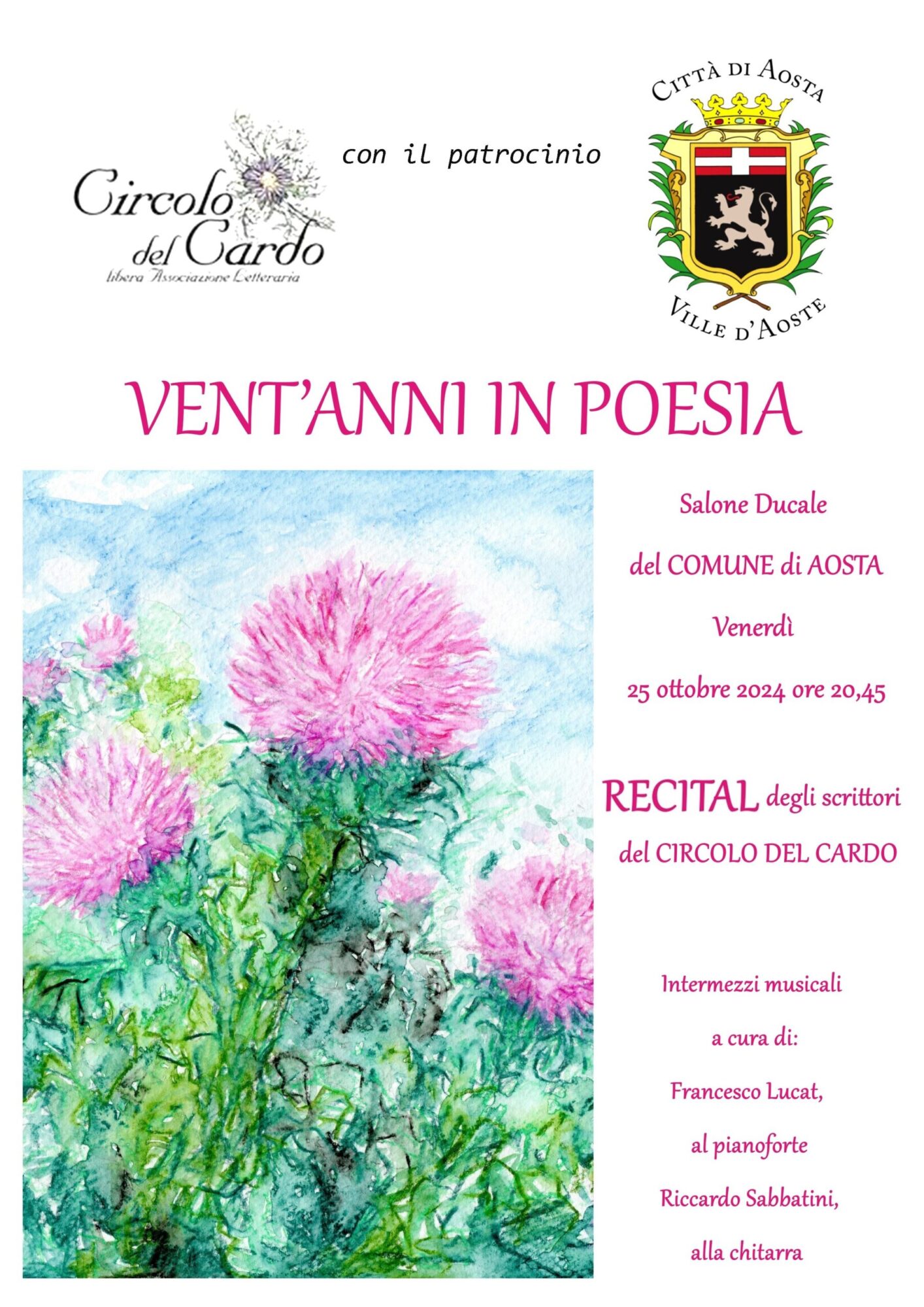 Vent’anni di poesia al Circolo del Cardo