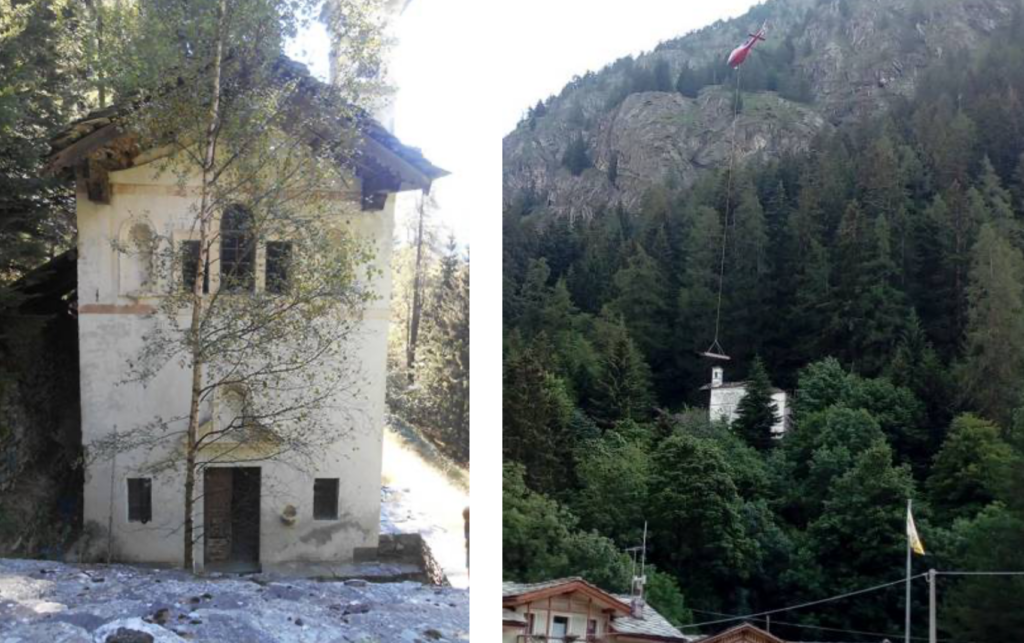 Cappella di San Giuseppe a Gressoney-Saint-Jean prima della ristrutturazione