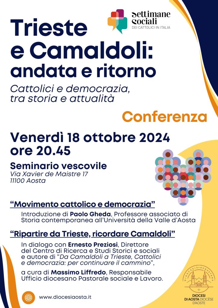 Locandina Trieste e Camaldoli andata e ritorno