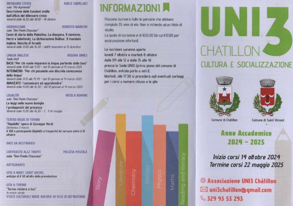 Volantino Uni3 anno accademico 24/25