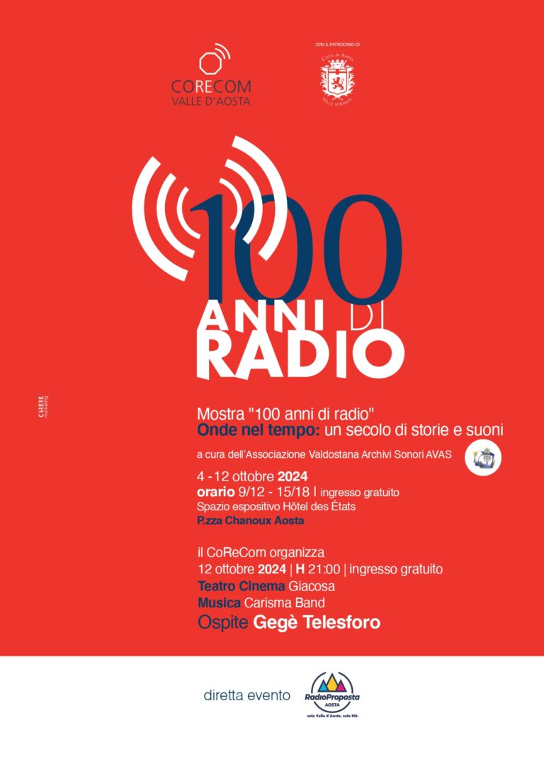 Il Corecom VdA celebra i 100 anni della nascita della radio in Italia