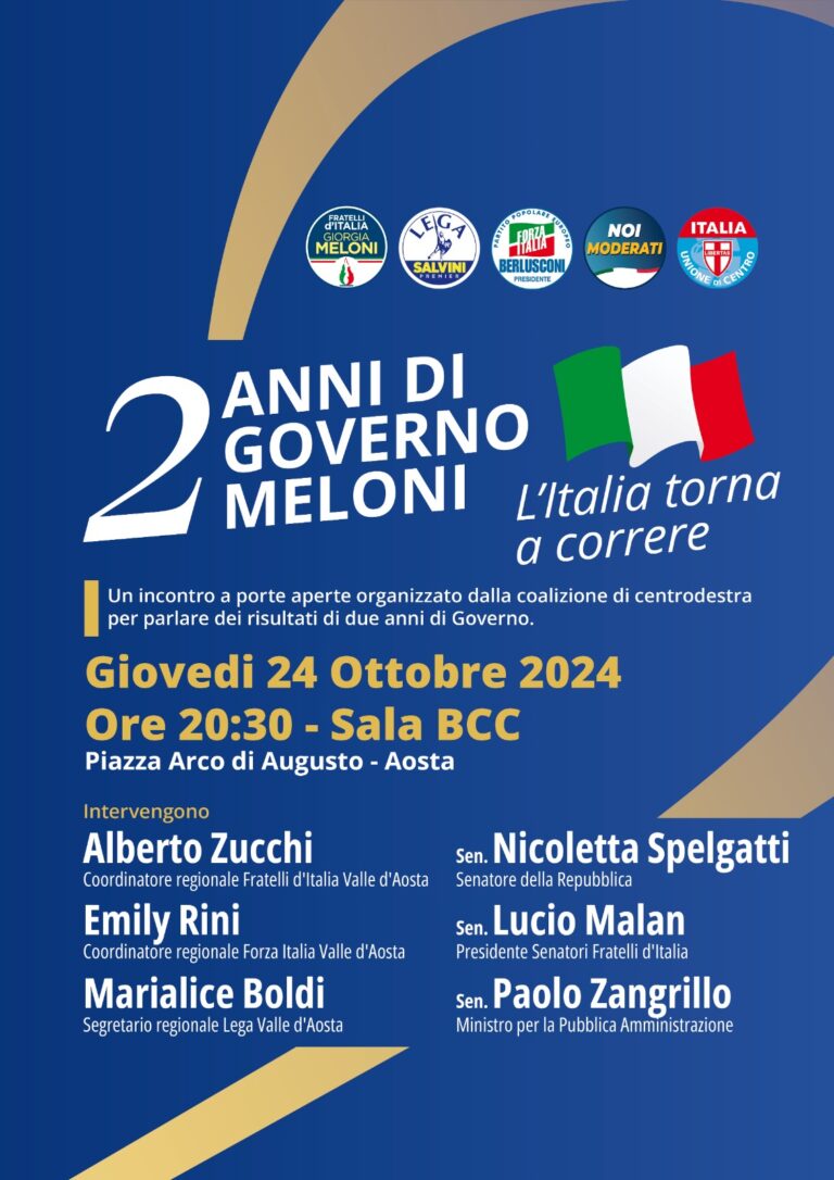 Il Centrodestra racconta due anni di Governo Meloni