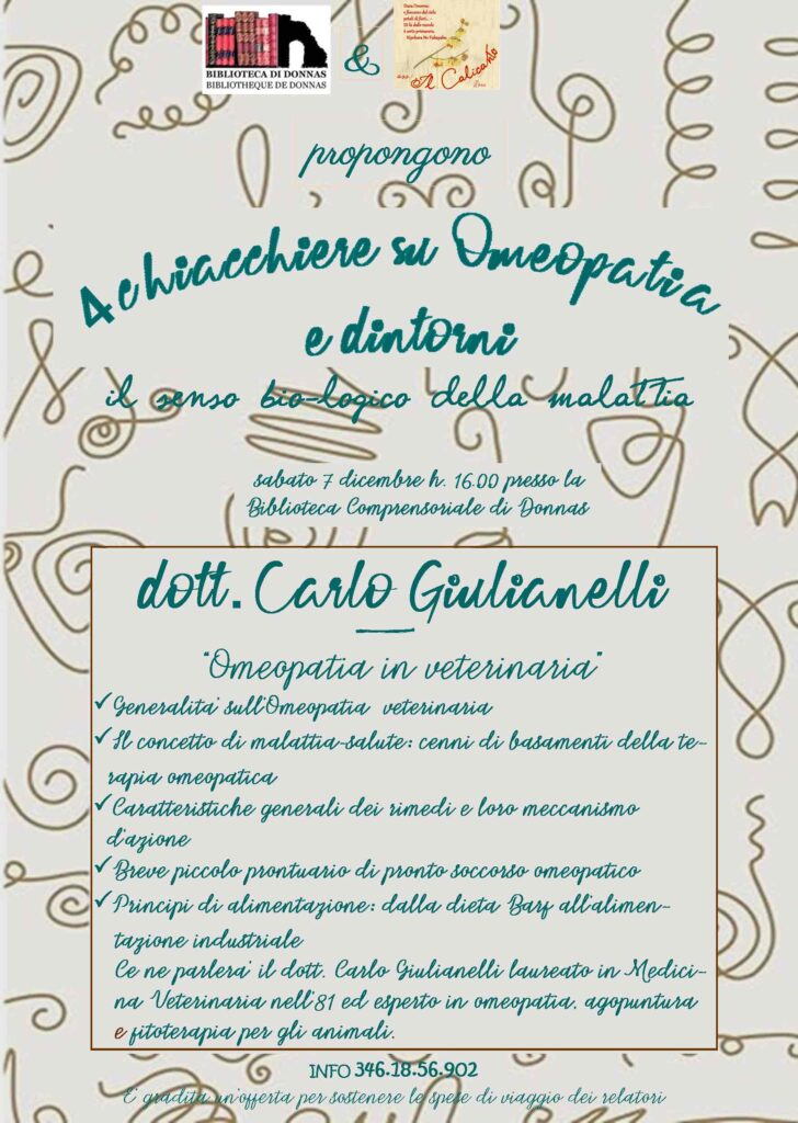 Locandinba 4 chiacchere su omeopatia e dintorni