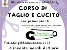 Corso di taglio e cucito per principianti a Brissogne