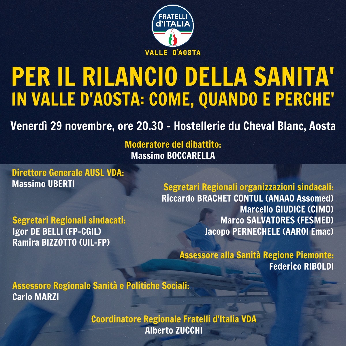 Fratelli d\'Italia: un incontro-dibattito sulla sanità valdostana