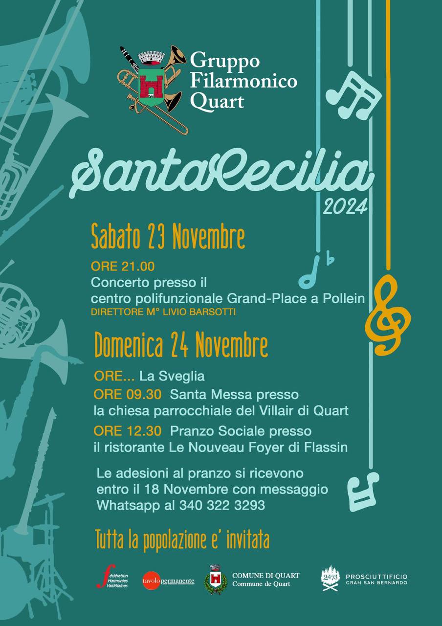 Locandina Santa Cecilia 2024 a Quart