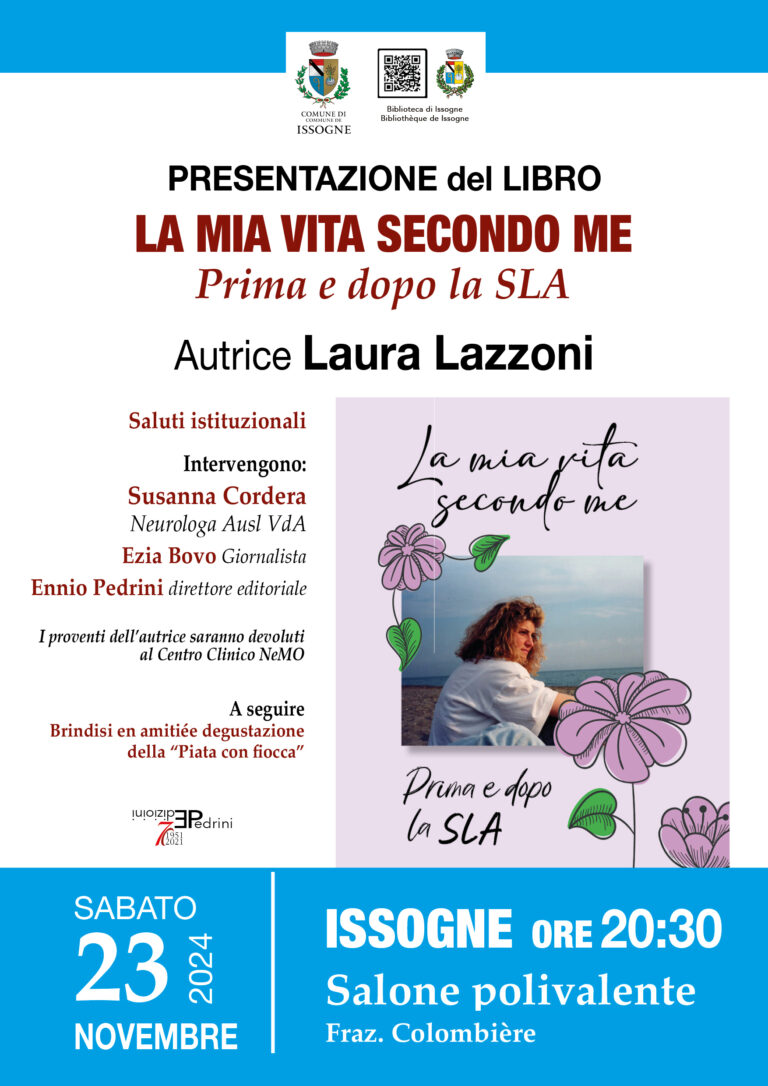 Laura Lazzoni presenta il libro: La mia vita secondo me. Prima e dopo la SLA