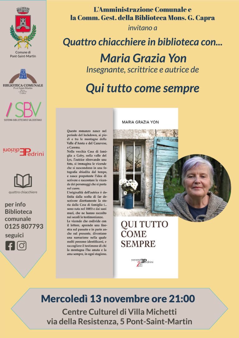 Maria Grazia Yon presenta il libro: Qui tutto come sempre