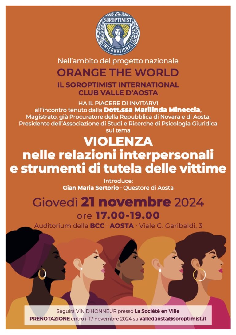 Soroptimist: con un incontro sulla violenza di genere