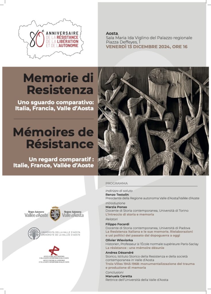 Locandina del covegno memorie della Resistenza