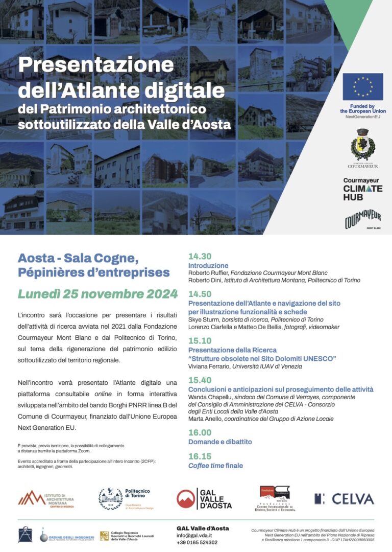 Atlante digitale del patrimonio architettonico sottoutilizzato della Valle d'Aosta