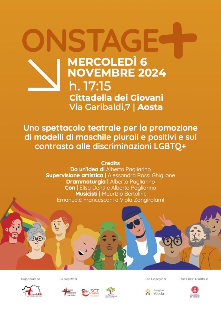 Spettacolo teatrale OnStage+: il benessere emotivo e la lotta alle discriminazioni